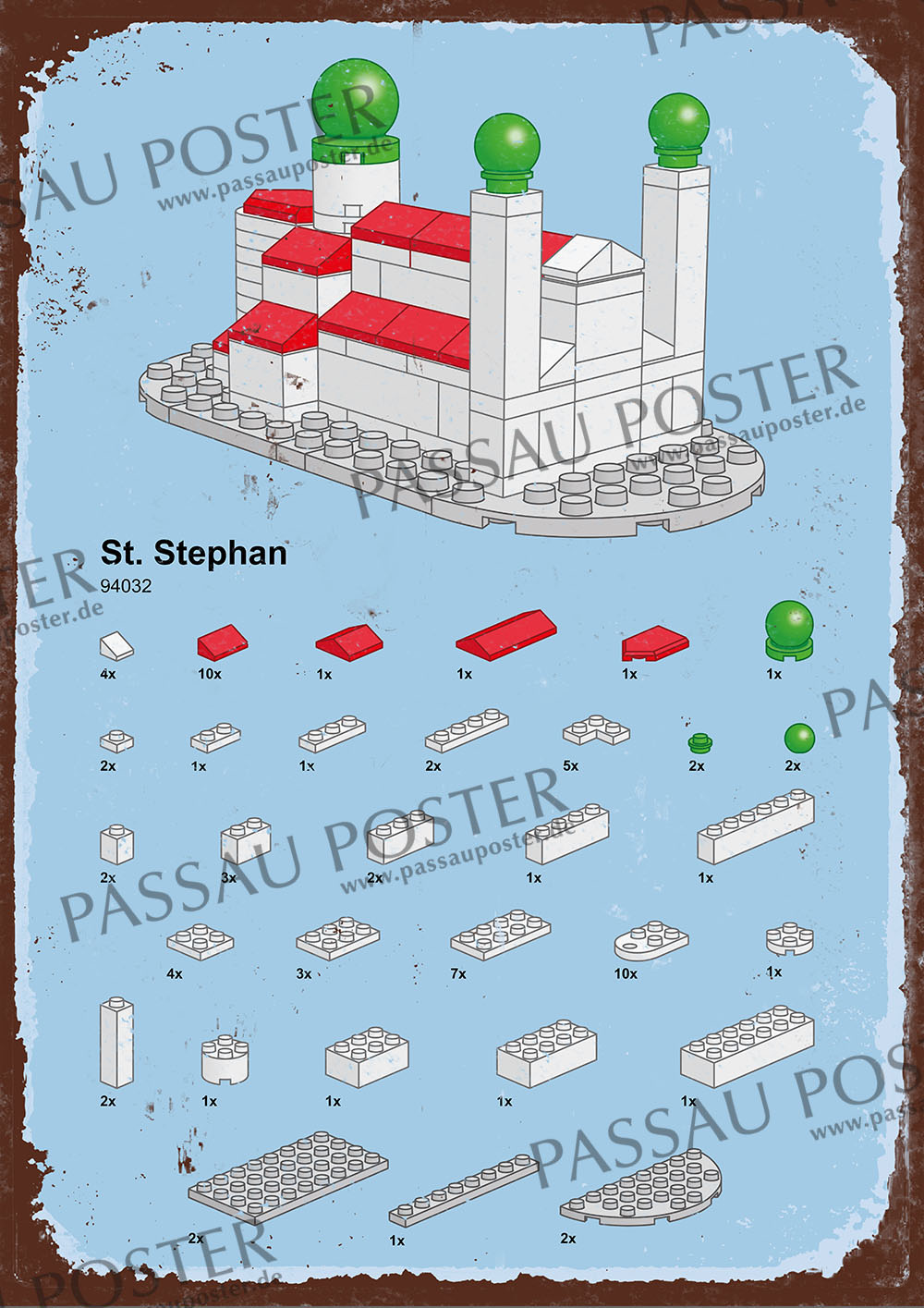 Passau Poster - Passau Stein auf Stein