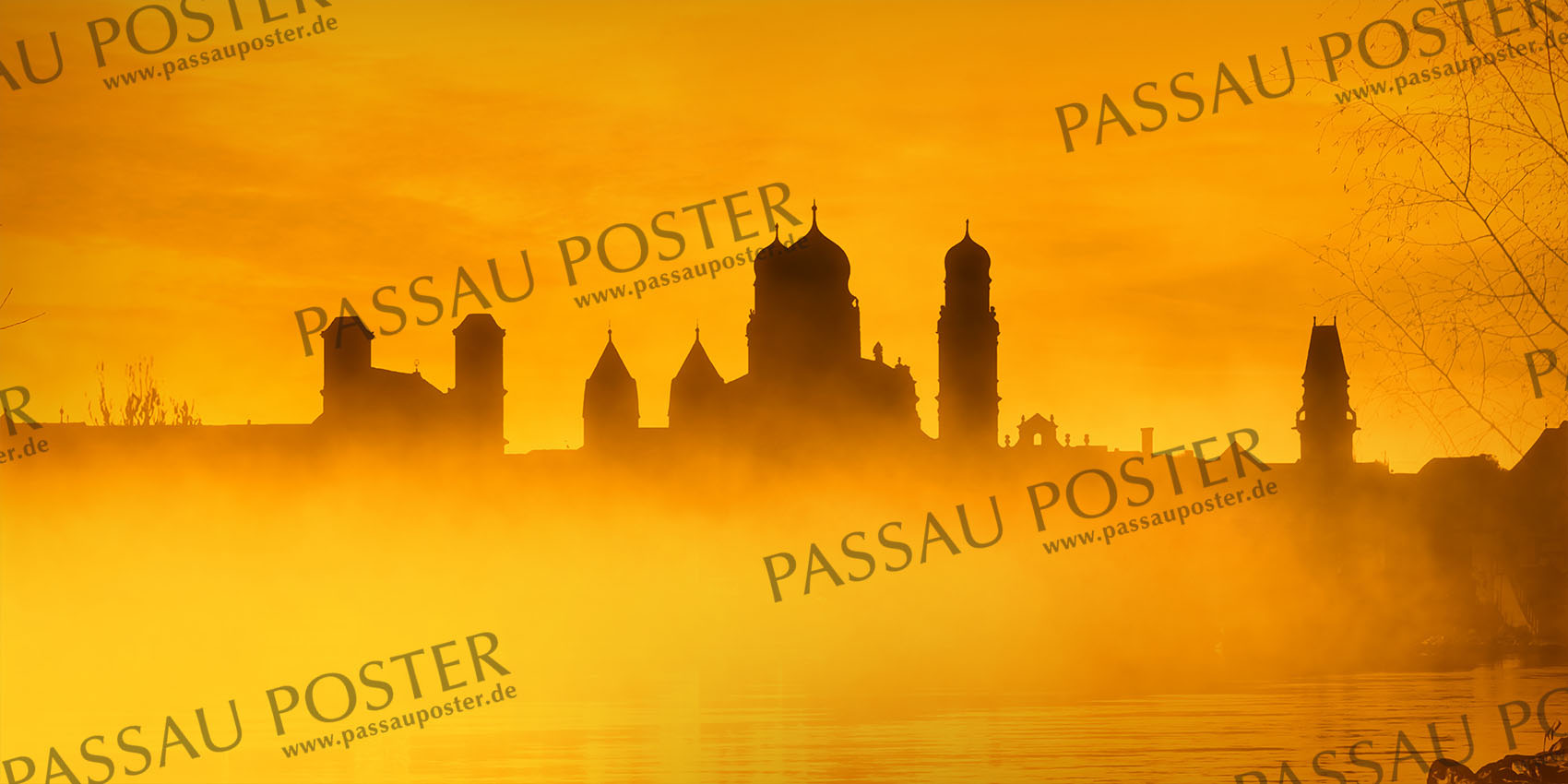 Passau Poster - Passau im Nebel