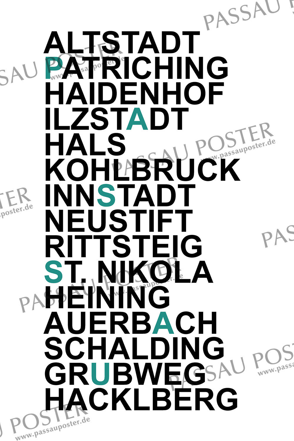 Passau Poster - Passau meine Stadt