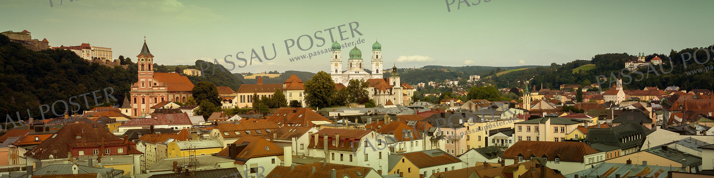 Passau Poster - Passauer Dächermeer