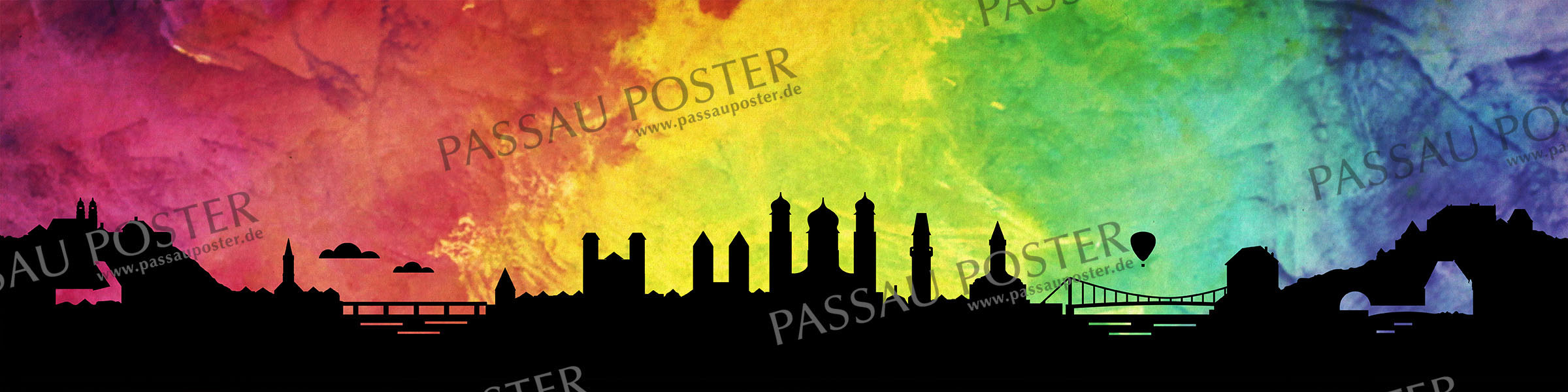 Passau Poster - Passauer Skyline